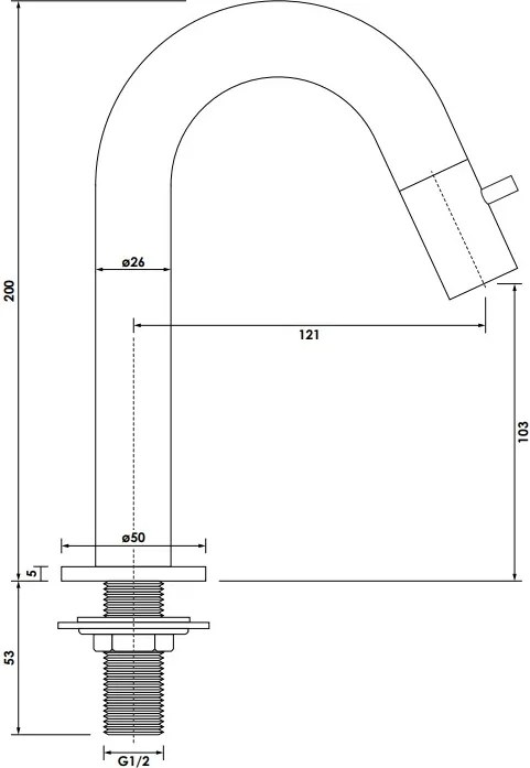 Brauer Copper Edition opbouw fonteinkraan met gebogen uitloop koper geborsteld PVD