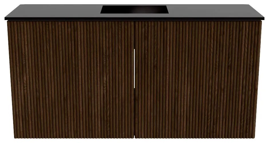Mondiaz Joya 80cm toiletmeubel walnut met wastafel faye midden zonder kraangat urban