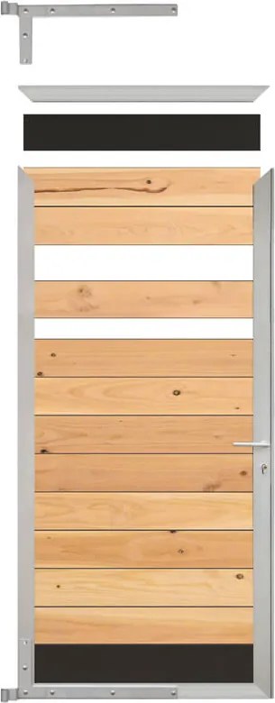 Tuindeur composiet Mix & Match frame blank aluminium (90 x 200 cm)