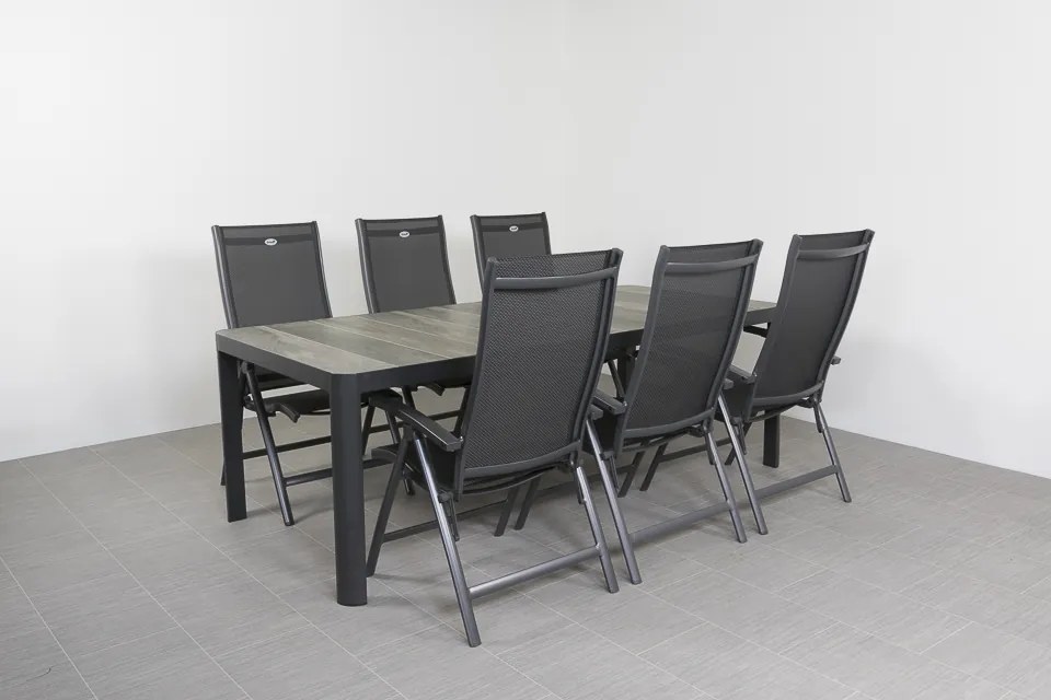 Hartman Salvatore/Queens 220x100 cm. verstelbare 6-persoons tuinset