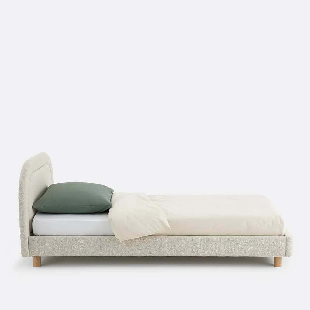 Bed in bouclé met lattenbodem, Kiera