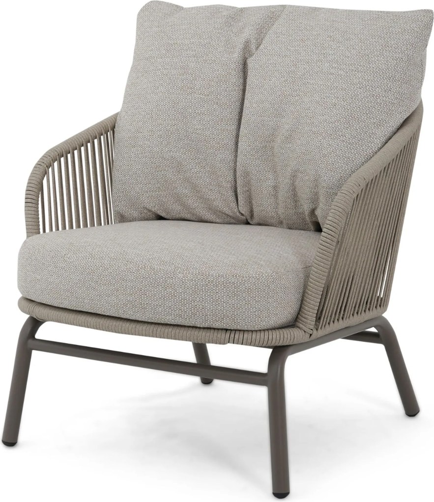 Stoel en Bank Loungeset 4 personen/5 personen Rope Taupe Coco Livo