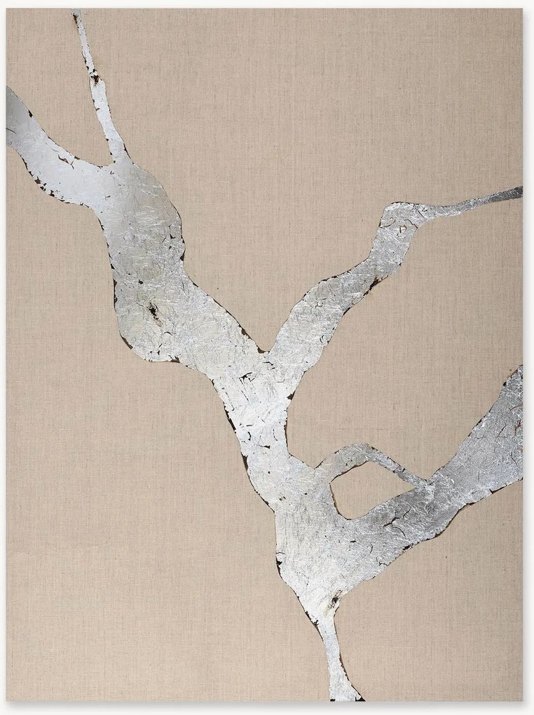 Handgeschilderd canvas Art Wild Horizon Silver