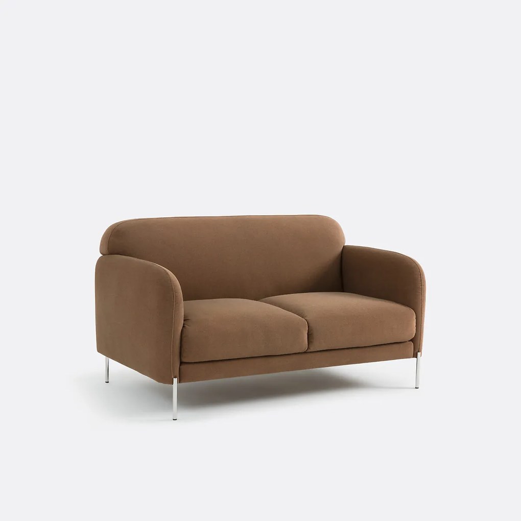 2-zits rechte bank in mat fluweel, PABLO