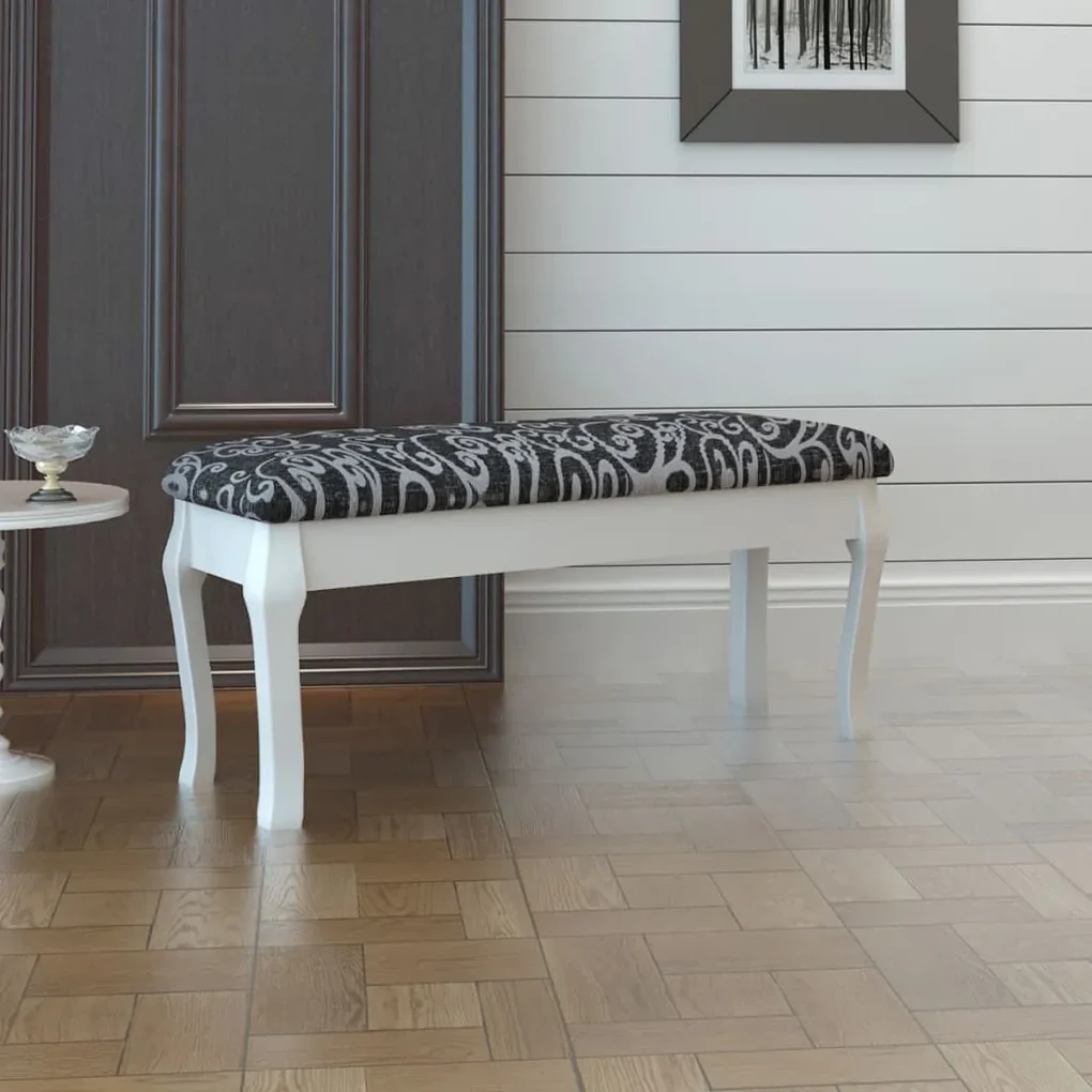 vidaXL Kaptafel bankje zwart 110 cm