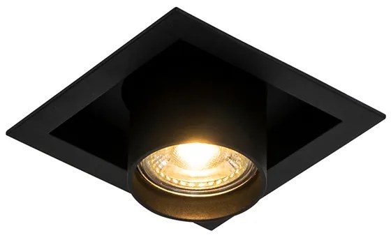 Set van 6 Moderne inbouwspot zwart verstelbaar - Roof