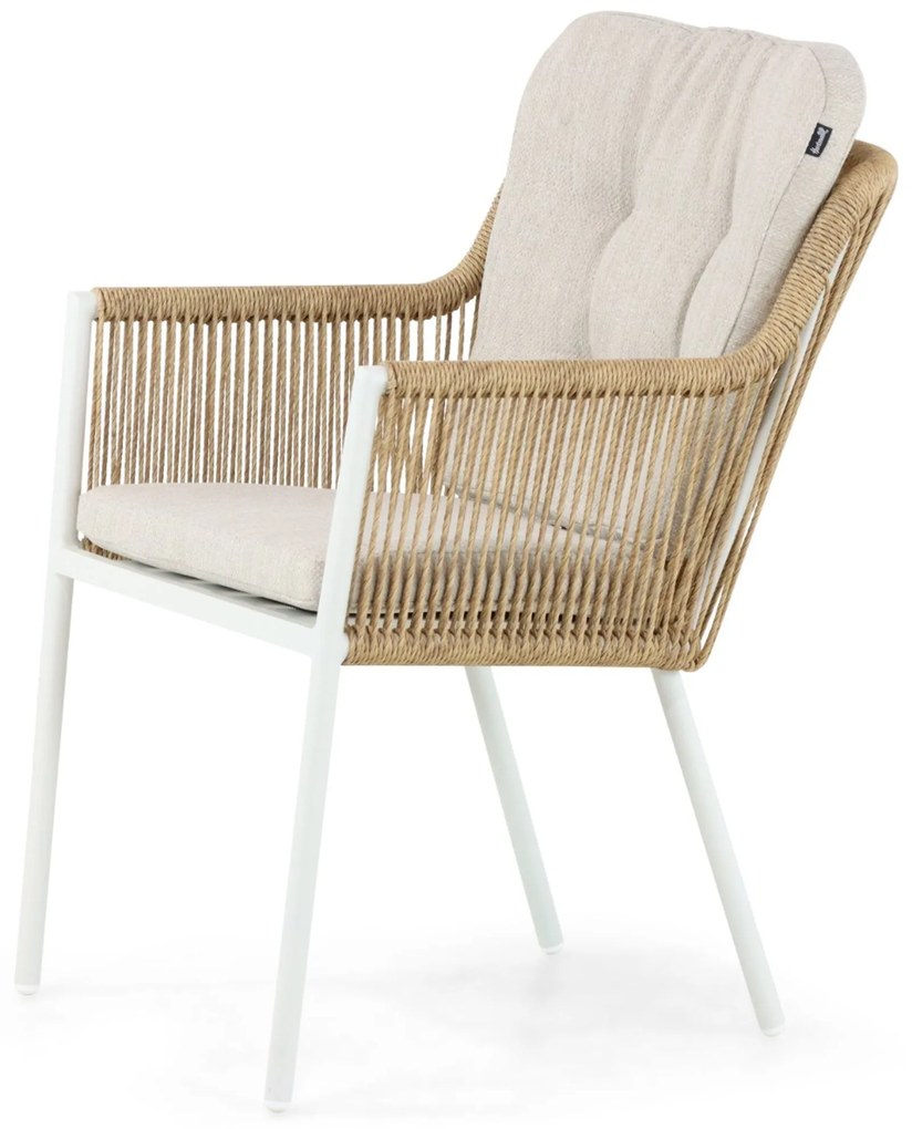 Tuinstoel Aluminium/rope Wit Hartman Cairo