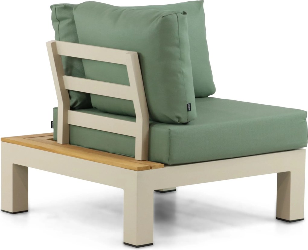 Loungeset 5 personen Aluminium/Teak Taupe Lifestyle Garden Furniture Vittoria