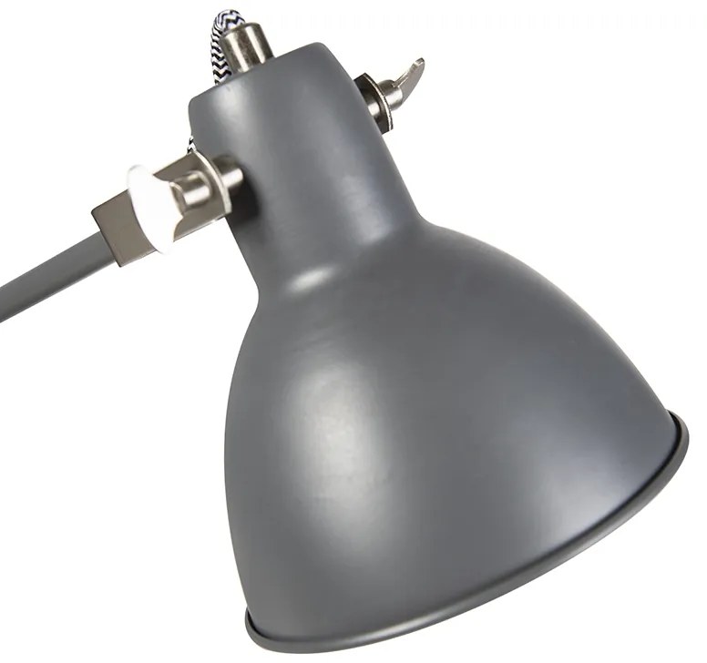 Industriële wandlamp grijs verstelbaar - Dazzle