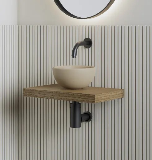 Gliss Design Leto fonteinplank 40x25cm castle brown