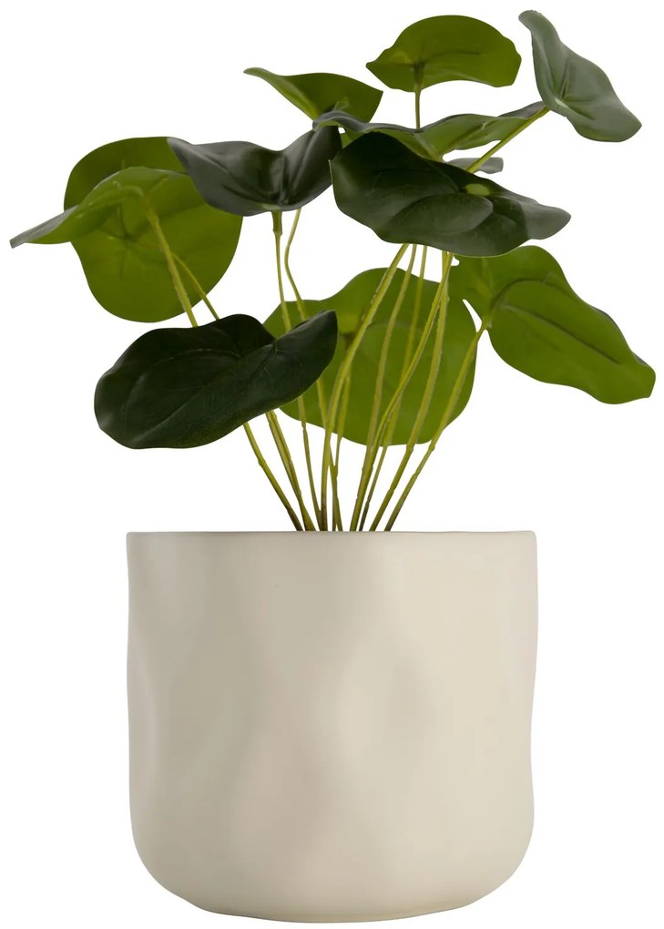 HEMA Bloempot Ø14.5x13 Keramiek Wit (wit)
