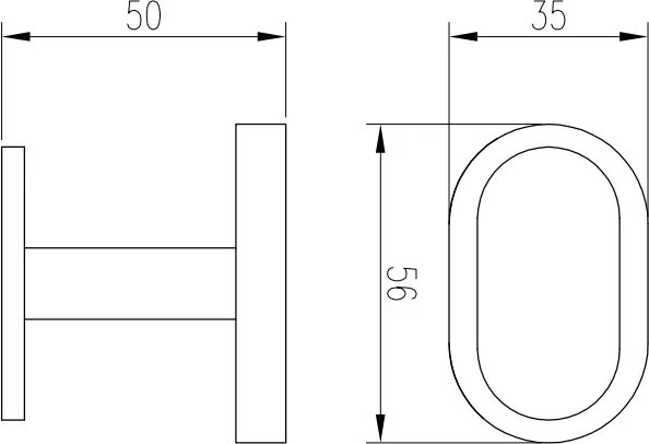 Eastbrook Salerno messing handdoekhaak zwart mat