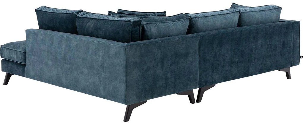 Goossens Bank Chambre blauw, stof, elegant chic