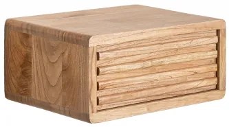 Deleyna Drijvend Houten Nachtkastje Bruin – Natuurlijk Hout - Sklum