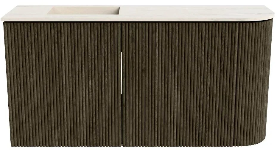 Mondiaz Joya DLux 80cm toiletmeubel ronding rechts shadow met wastafel faye links zonder kraangat meli