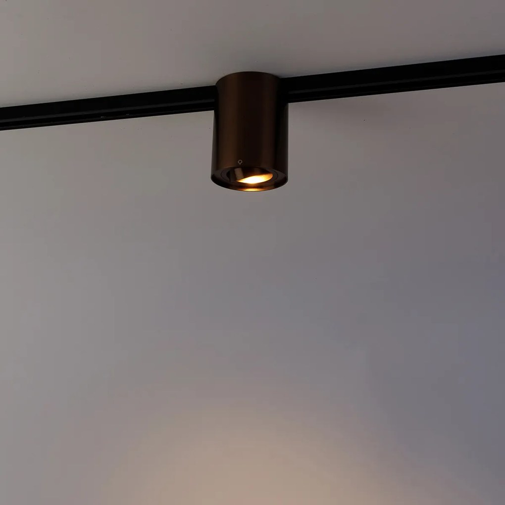 Moderne 1-fase railspot donkerbrons - Iconic Rondoo Up