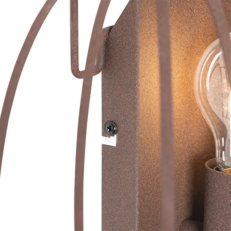 Design wandlamp roestbruin 39 cm - Johanna Design E27 rond Binnenverlichting Lamp