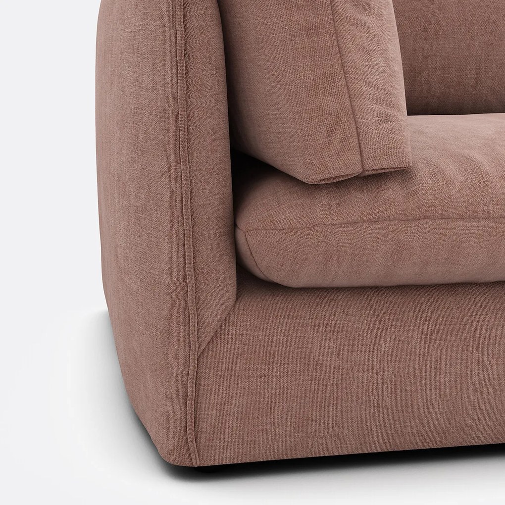 3-zits rechte bank in gestructureerde stof, Malo