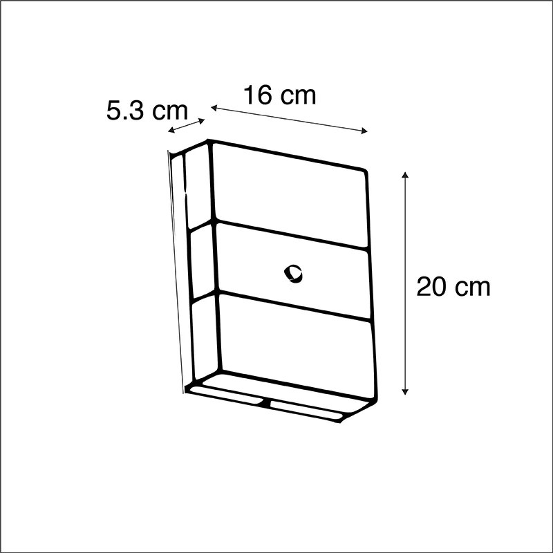 Buiten wandlamp zwart IP44 incl. LED met schemersensor - Dualy