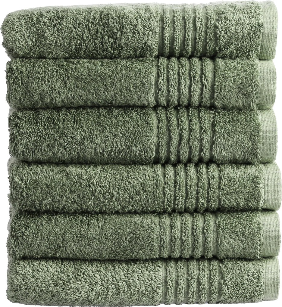Handdoek Supreme Collectie - 6 stuks - 50x100 - oud groen