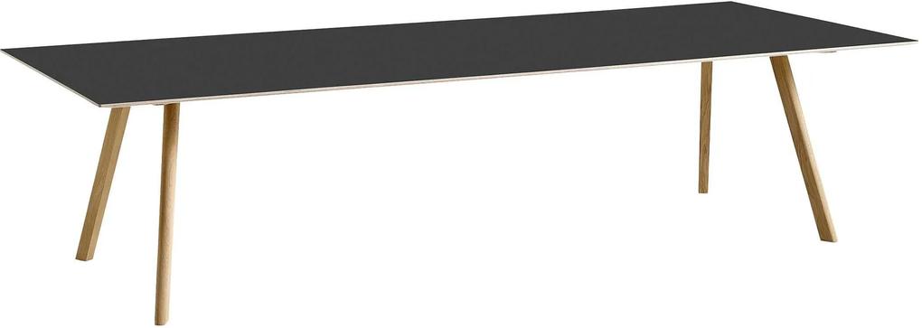 Hay CPH30 tafel 300x120 gezeept eiken zwart linoleum tafelblad