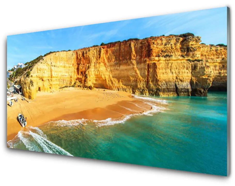 Glas schilderij Bay landschap 100x50 cm