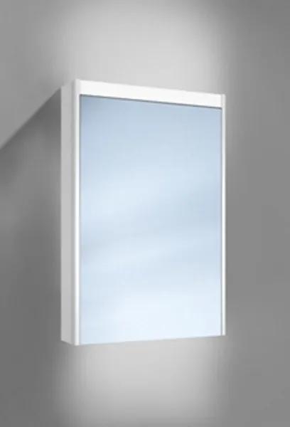 Schneider O-Line spiegelkast m. 1 deur met LED verlichting boven en indirecte verl. onder 50x74.5x15.8cm links v. opbouwmontage 1652510202