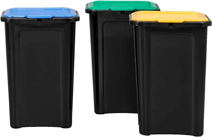 Afvalbakset Recycling - grijs - 65,5x34,5x38,5 cm (hxbxd) - Leen Bakker