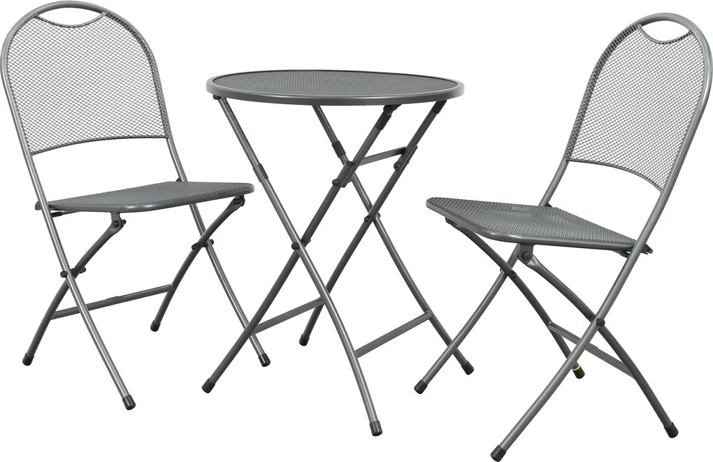 Royal Garden inklapbare balkonset 3-delig strekmetaal