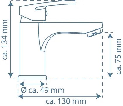 Schutte ALASKA ééngreepsmengkraan wastafel, wit-chroom