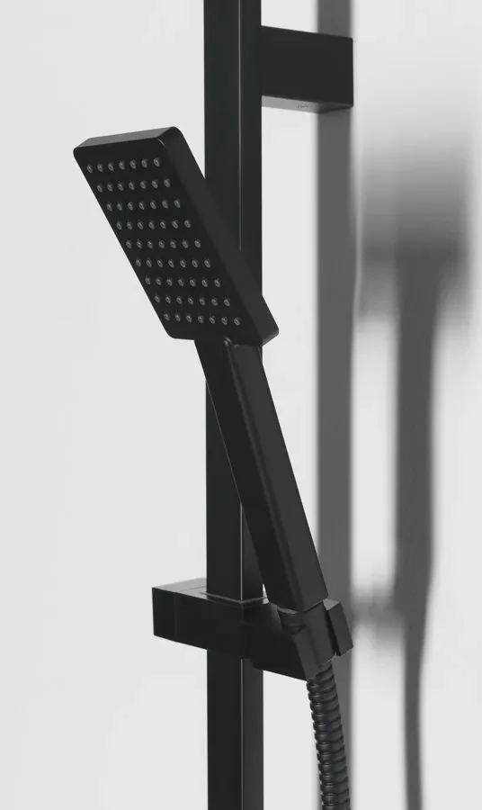 Sapho vierkante doucheset 70cm mat zwart