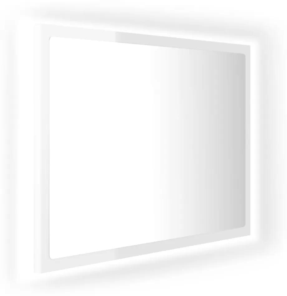 vidaXL Badkamerspiegel LED 60x8,5x37 cm spaanplaat hoogglans wit