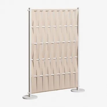 Verpakking Van 2 Tuinschermen In Aluminium En Tunas-touw Beige Amandelroos & 105 X 150 Cm - Sklum