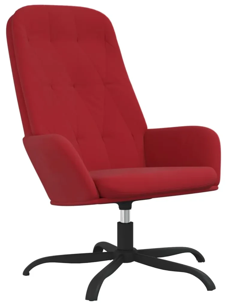 vidaXL Relaxstoel fluweel wijnrood
