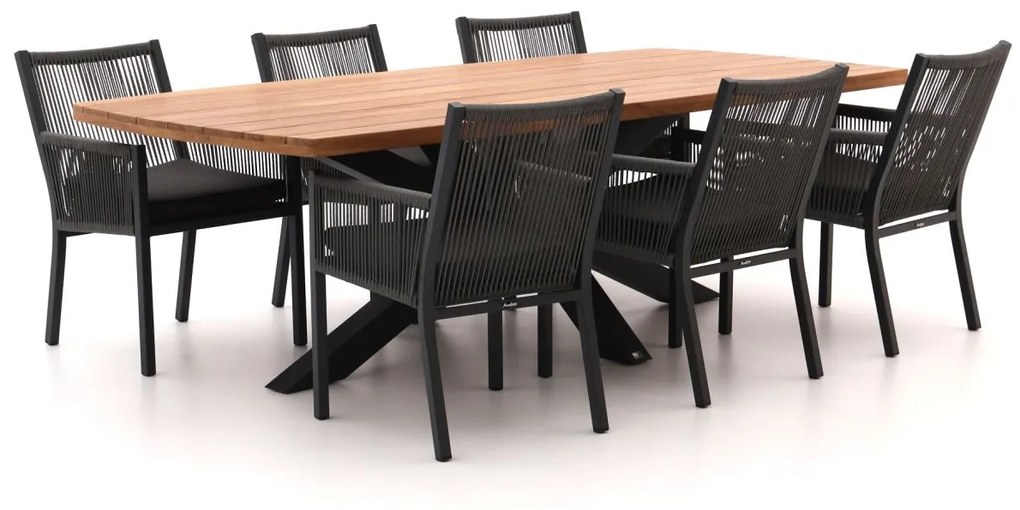 Diningset Manifesto  | 6 personen | Tuinset rope (touw) | 7-delig | Kees Smit Tuinmeubelen