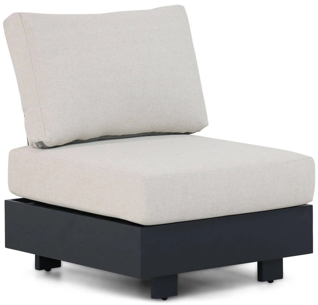 Hoek loungeset 6 personen Aluminium/teak Grijs  Santika Furniture Santika