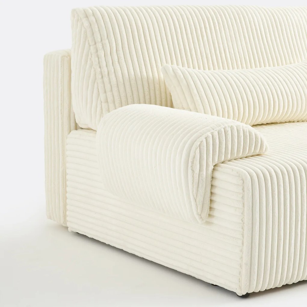 2-zits slaapbank, ribfluweel XL Maona