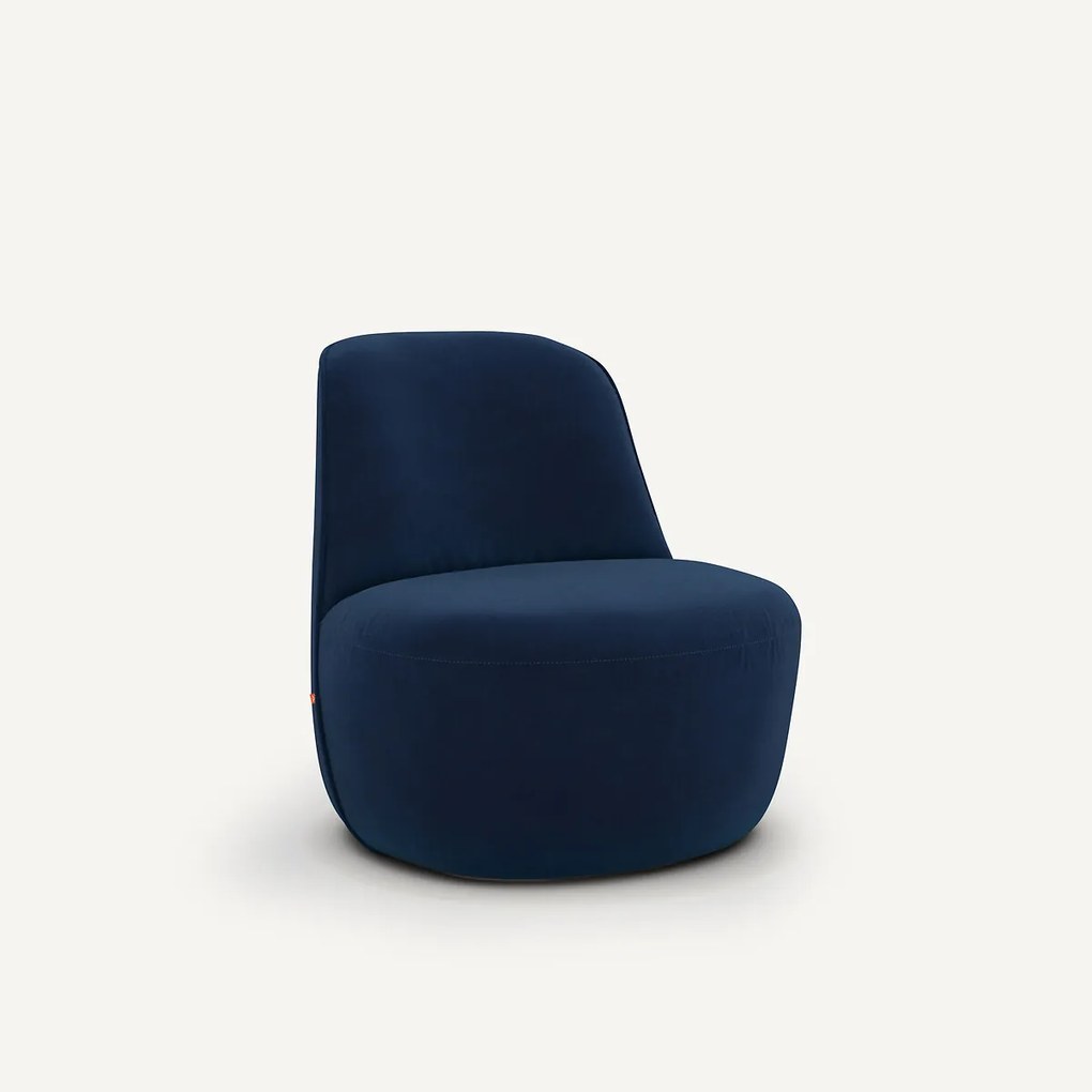 Fauteuil in fluweel, Rosebury design E.Gallina