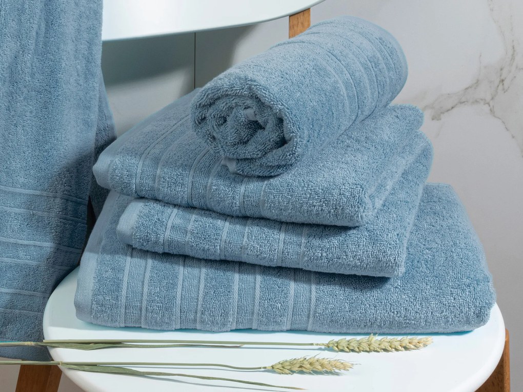 Handdoek DoubleLife Recycled Cotton Collectie– 4 stuks – 70×140 – cashmere blue