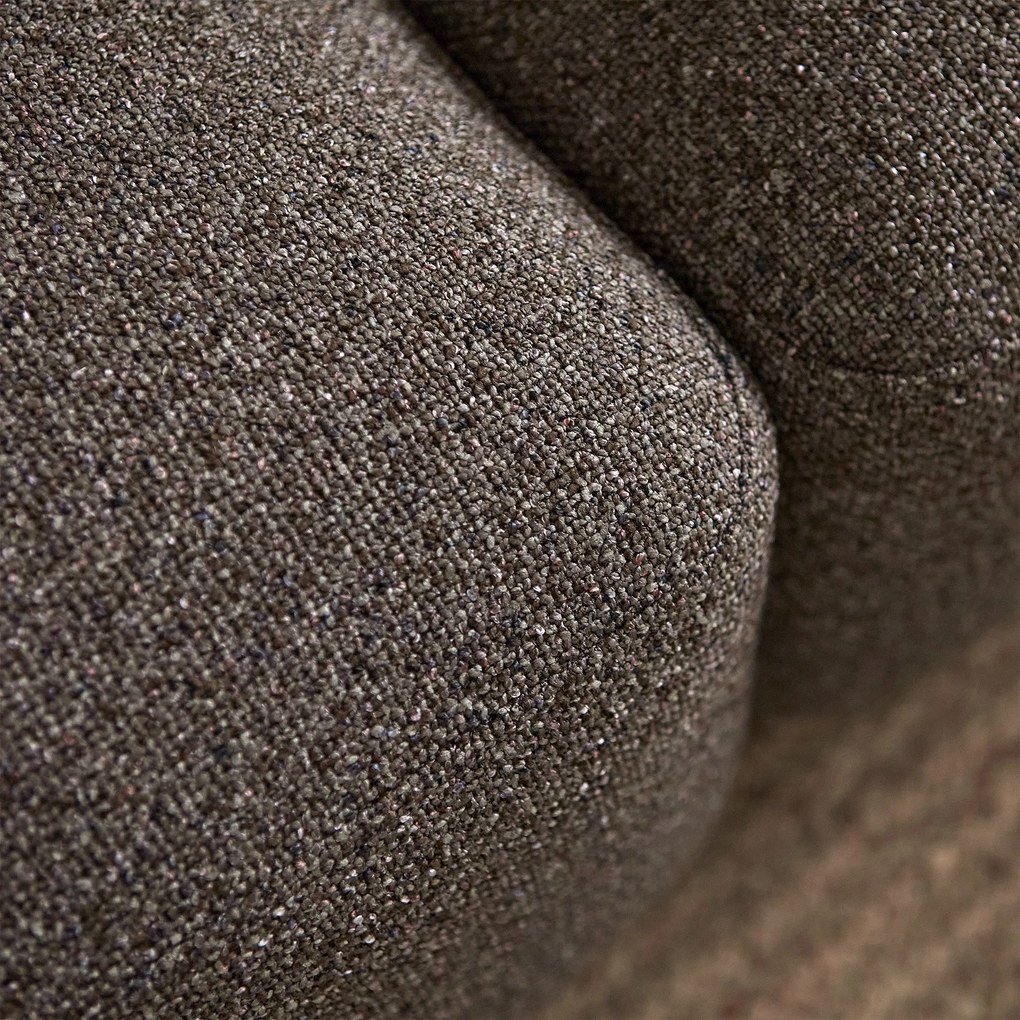 Bruine Hoekbank Chaise Longue Rechts