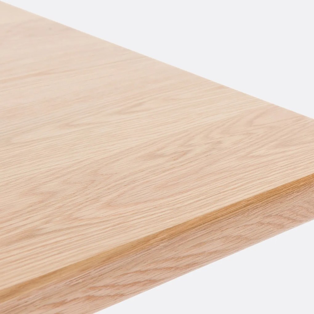 Eettafel, rechthoekig, eiken en gefineerd, 6 tot 8 couverts, DOUVE