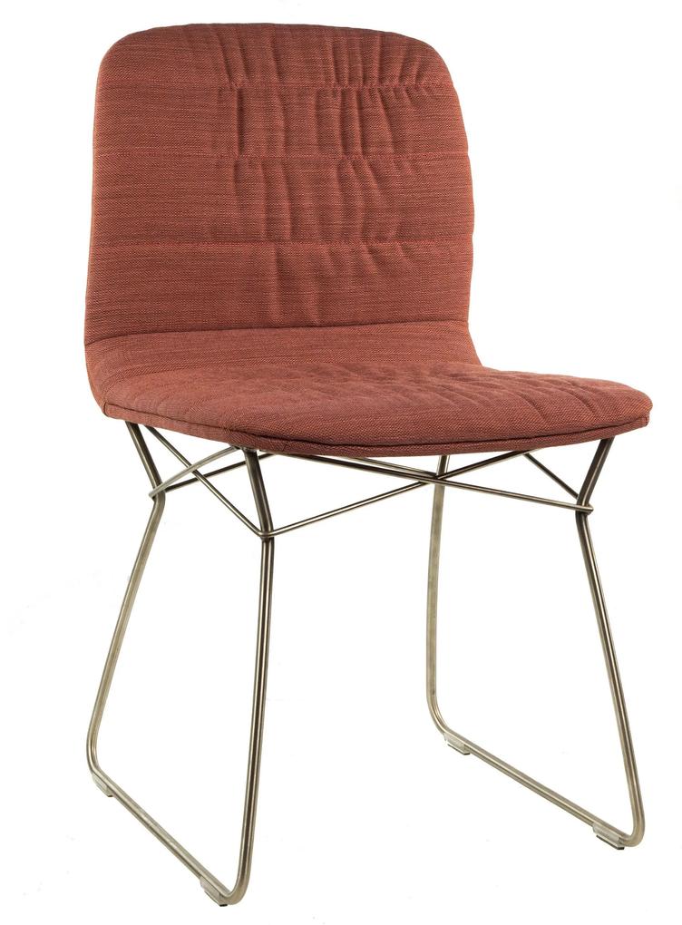 Design on Stock Rila stoel onderstel rvs stof Crisscross lemonade