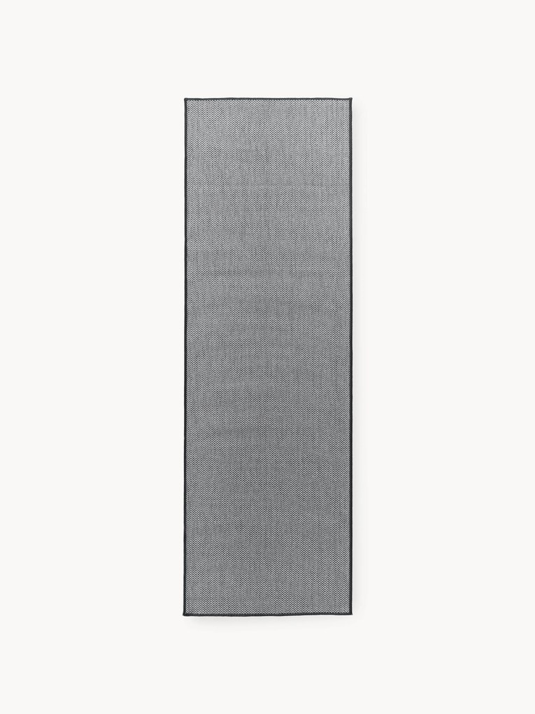 In- & outdoor dubbelzijdige loper Cort met zigzag patroon