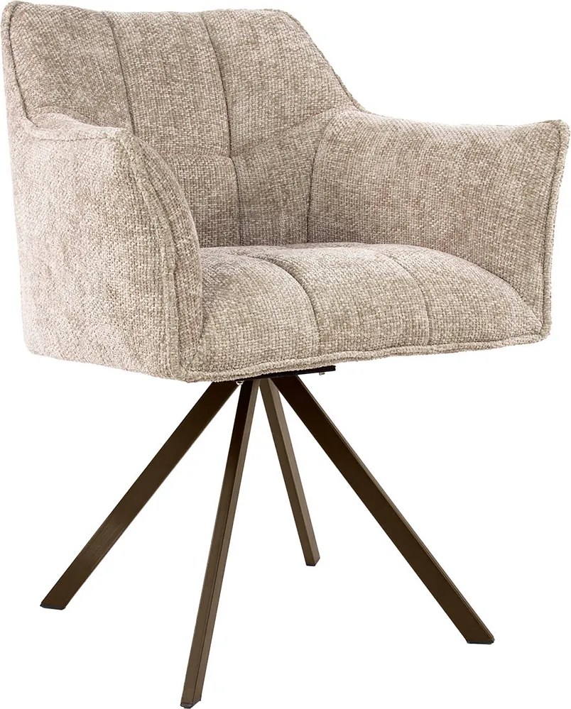 Draaibare Eetkamerstoel Zandkleur