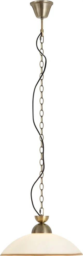 Klassieke hanglamp brons met opaal glas - Katarina