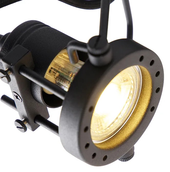 Industriële spot zwart 3-lichts - Suplux