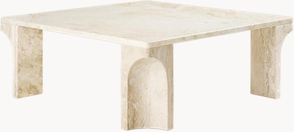 Travertin salontafel Doric, B 80 cm