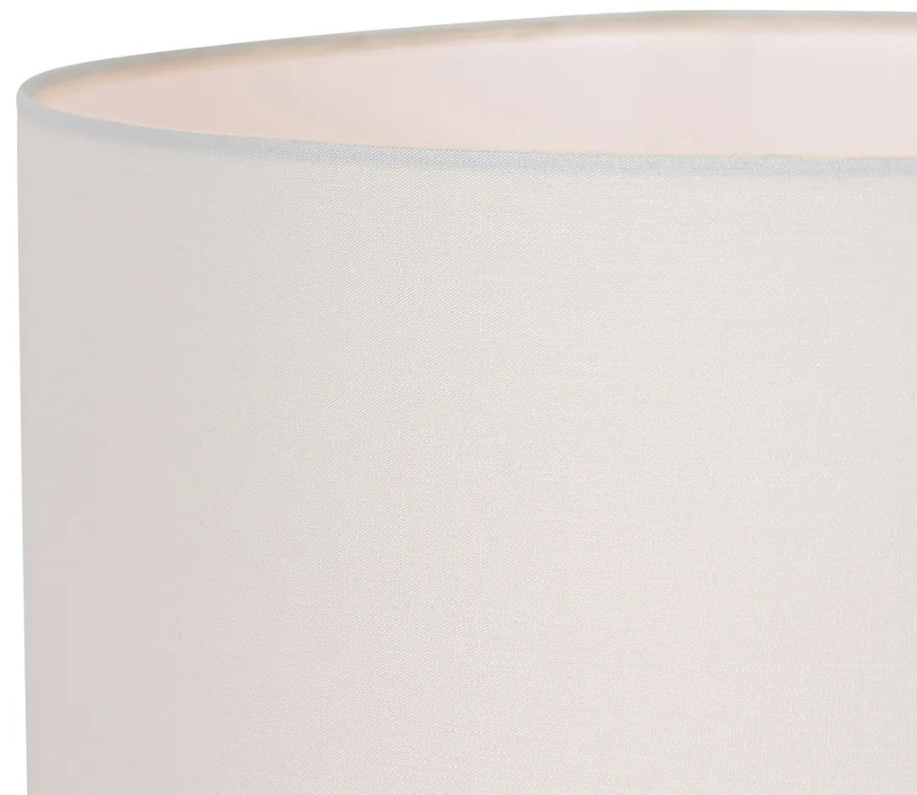 Scandinavische tafellamp groen met linnen kap wit - Lotti Design, Modern E27 Binnenverlichting Lamp