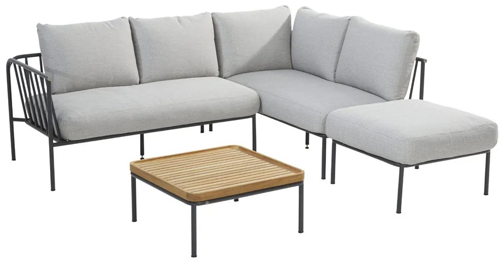 4 Seasons Outdoor Figaro 4-persoons loungebank Tuinbank antraciet weerbestendig