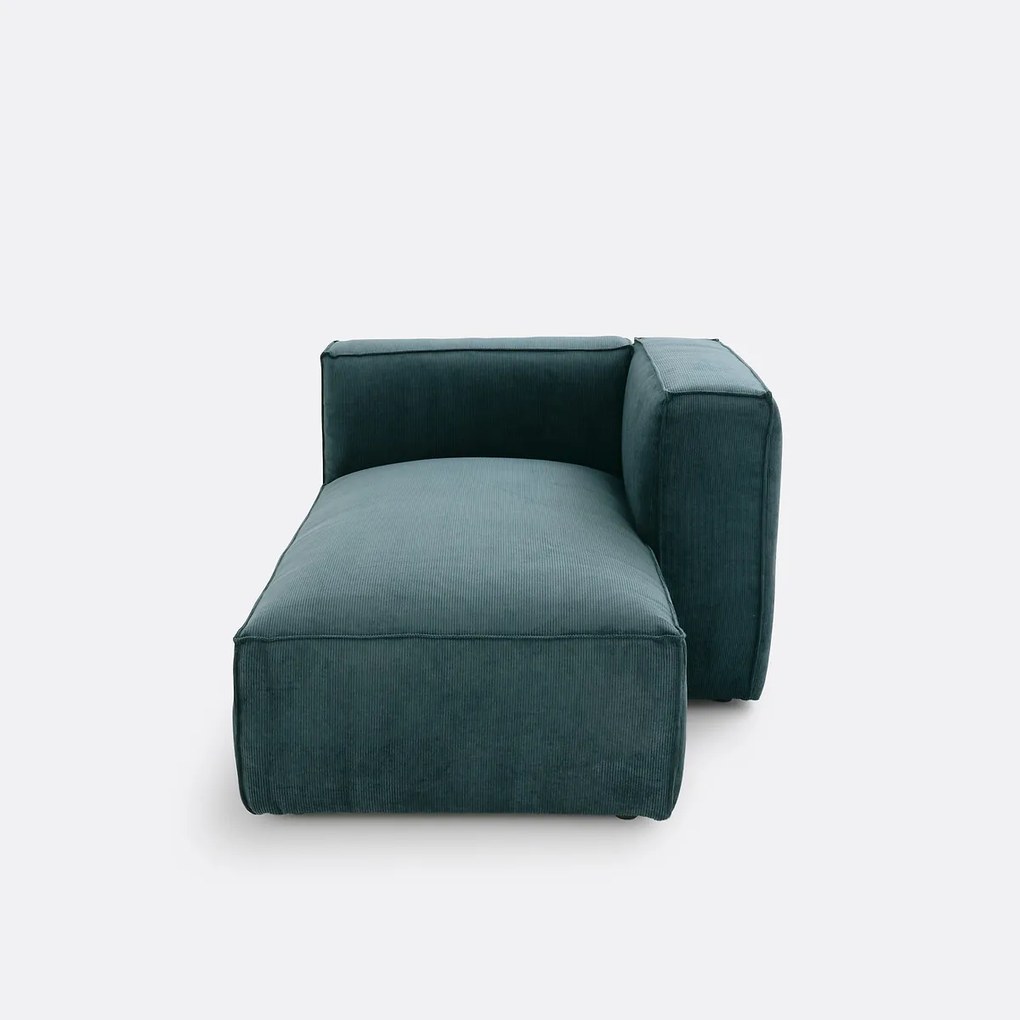 Modulaire longchair van geribd fluweel, Seven
